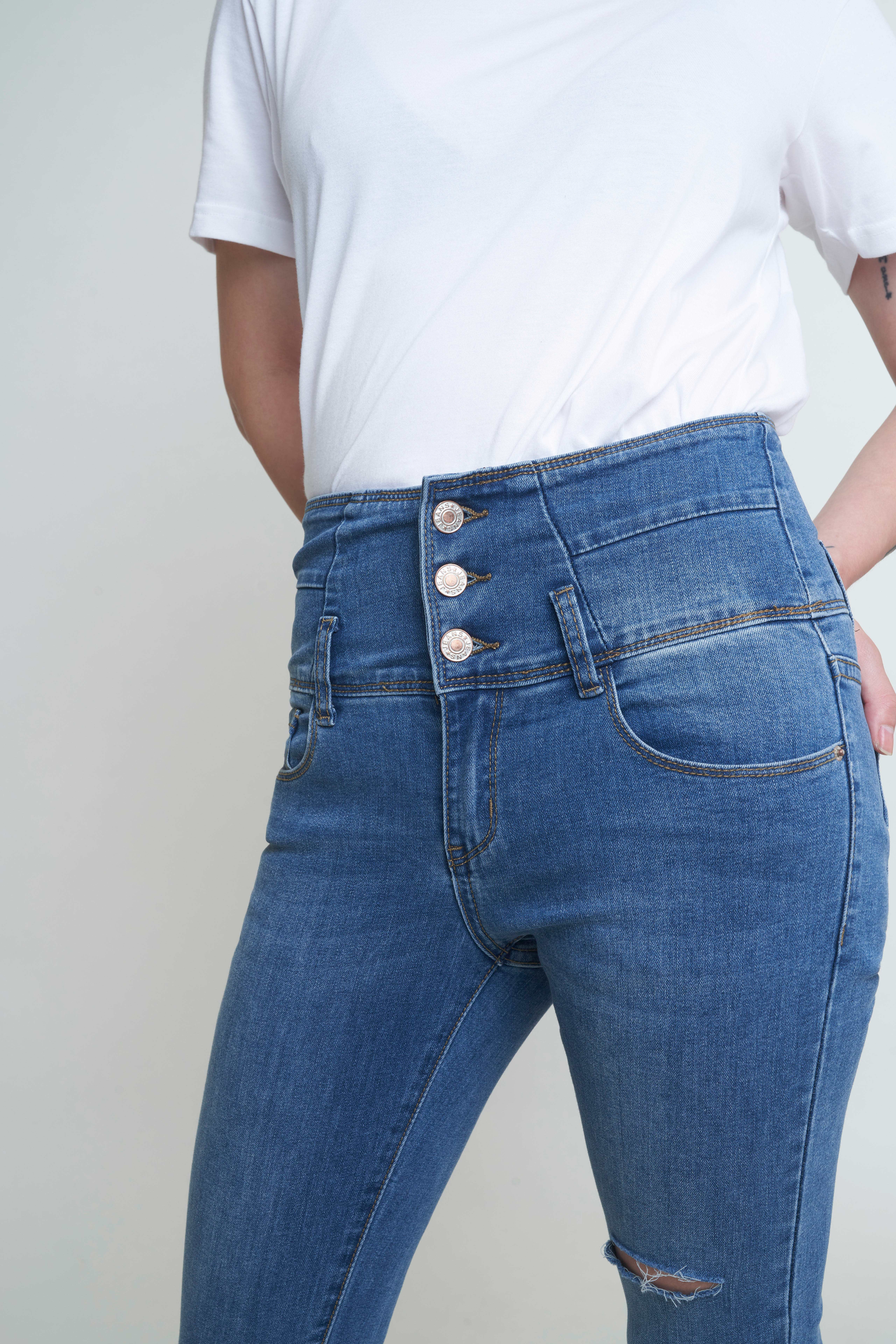 97JEANS|高腰剪裁長腿系列#B027367